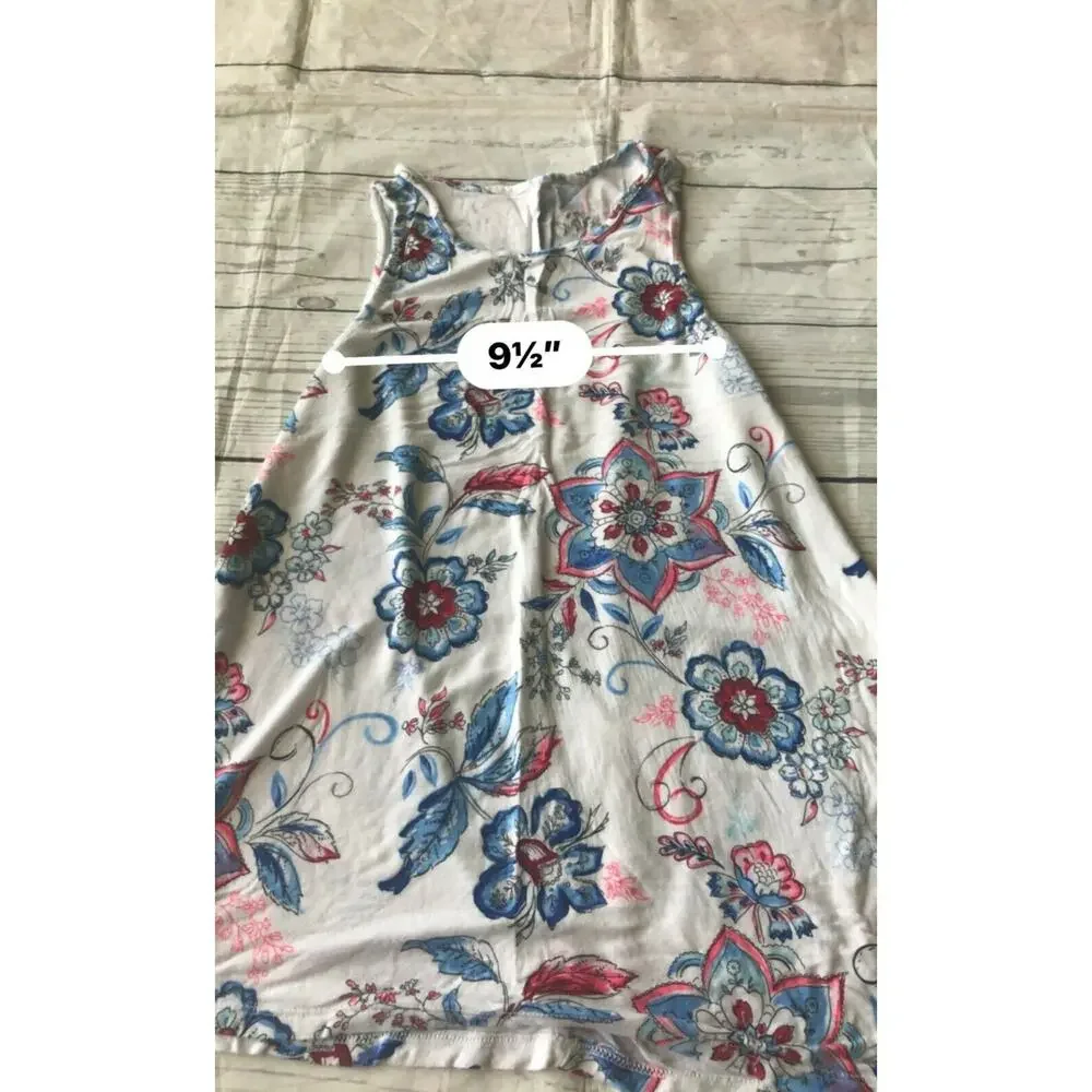Justice Girl’s Floral Tank Dress Kid’s Youth Size 12